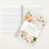 Journal de prière en dentelle florale rose et blan (À l'intérieur)