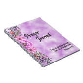 Journal de prière fleurie mauve douce avec écritur (Côté Droit)