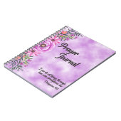 Journal de prière fleurie mauve douce avec écritur (Côté gauche)