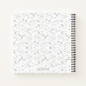Journal de prière floral blanc personnalisé (Dos)
