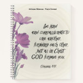 Journal de prière floral de verset biblique (Devant)