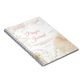 Journal de prière florale illustrée rose et or (Côté Droit)