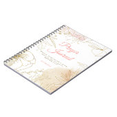 Journal de prière florale illustrée rose et or (Côté gauche)