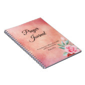 Journal de prière florale rose avec Écriture (Côté Droit)