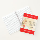 Journal de prière florale Verse de la Bible rouge (Intérieur)