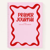 Journal de prière mignon rose et rouge nom personn (Devant)