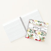 Journal de prière motif de fleurs carnet spirale (Intérieur)