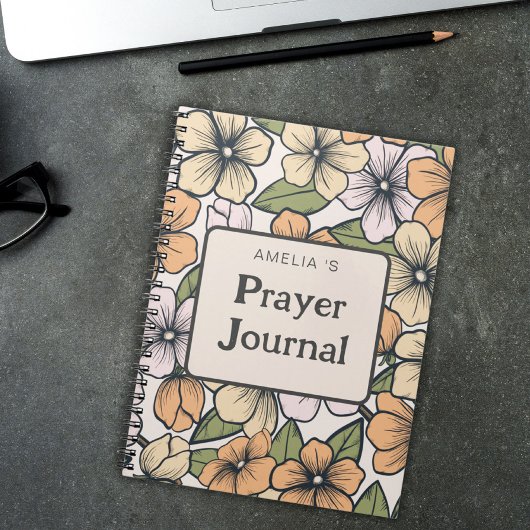 Journal de prière nom de fleur orange