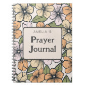 Journal de prière nom de fleur orange (Devant)