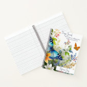 Journal de prière personnalisé de papillon (Intérieur)