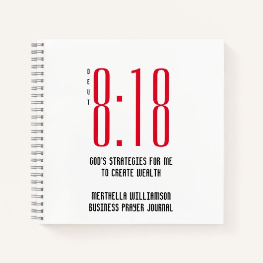 Journal de prière personnalisé pour les affaires D (Devant)