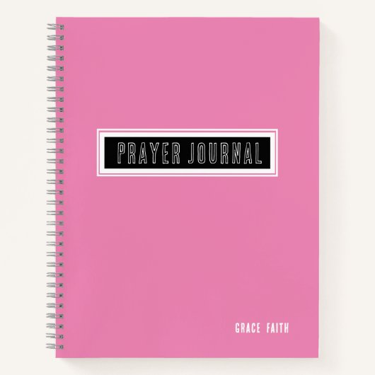 Journal de prière rose moderne (Devant)