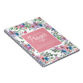 Journal de prière rose violet bleu floral blanc (Côté Droit)