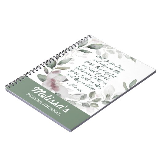 Journal de prière Verse de la Bible Spirale (Côté gauche)