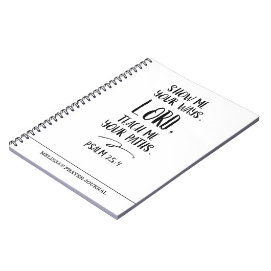 Journal de prière Verse de la Bible Spirale (Côté gauche)