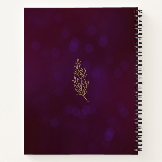 Journal de prières personnalisé (Dos)