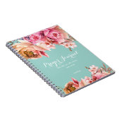 Journal de prières personnalisé Fleurs roses blanc (Côté Droit)