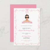 Journal de princesse 30e anniversaire Invitation m (Devant / Derrière)