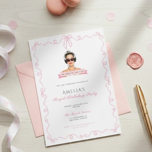 Journal de princesse 30e anniversaire Invitation m
