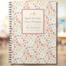 Journal de professeur floral personnalisé pour la