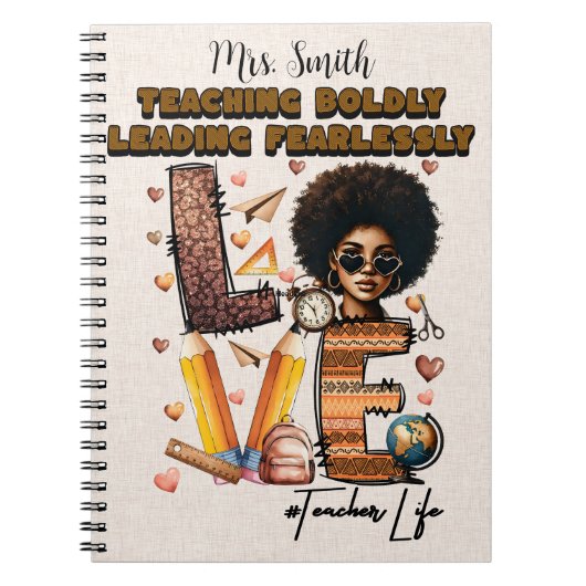 Journal de professeur personnalisé pour enseigner (Devant)