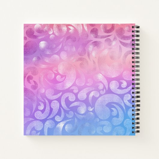 Journal de puces Motif Iridescendant personnalisé (Dos)