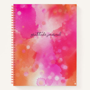 Journal de rationnement de l'aquarelle rose orange