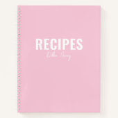 Journal de recette de monogramme rose pâle (Devant)