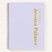 Journal de recette minimaliste simple Lilac Gold (Devant)