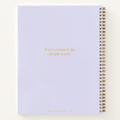 Journal de recette minimaliste simple Lilac Gold (Dos)