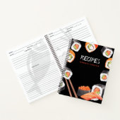 Journal de recette noire personnalisable à thème j (Intérieur)