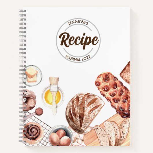 Journal de recette personnalisable Bread Baker (Devant)