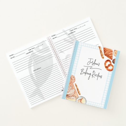 Journal de recette personnalisable de conception d (Intérieur)