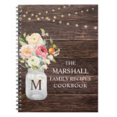 Journal de recettes de famille Monogram Floral Mas (Devant)