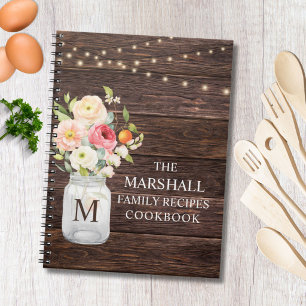 Journal de recettes de famille Monogram Floral Mas