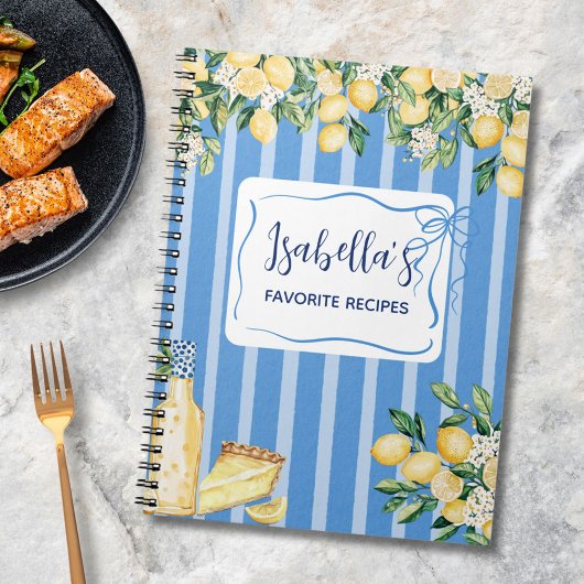 Journal de recettes Fruit au citron jaune et Bleu