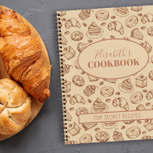 Journal de recettes personnalisées de livre de cui