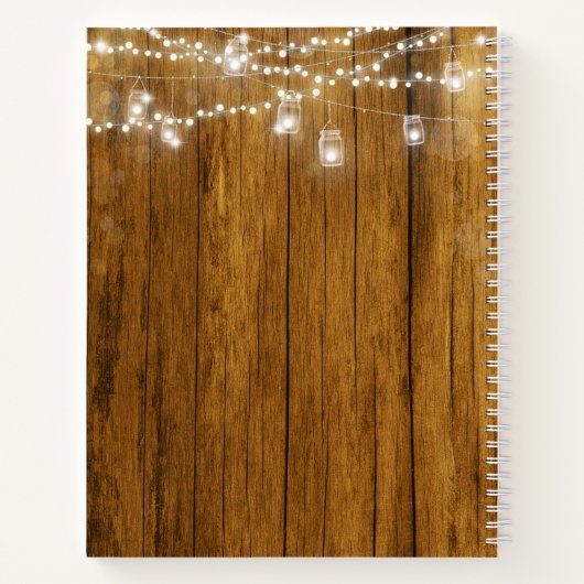 Journal de recettes Rustic Wood & Lights (Dos)