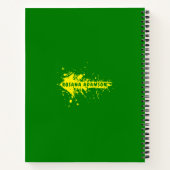 Journal de recettes vierges vert avec nom jaune (Dos)