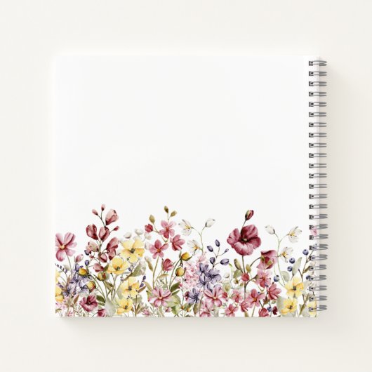 Journal de reconnaissance Carnet Fleurs de script (Dos)