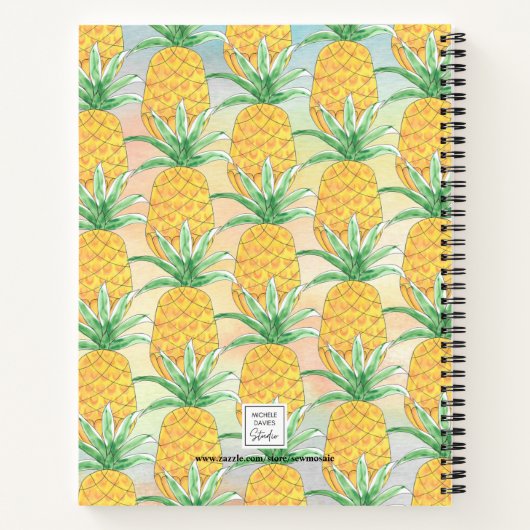 Journal de reconnaissance de l'aquarelle d'ananas  (Dos)