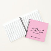 Journal de reconnaissance personnalisé rose (Intérieur)