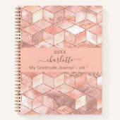 Journal de reconnaissance rose or cube nom en marb (Devant)