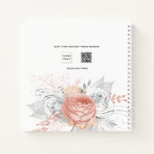 Journal de reconnaissance rose or floral argent fe (Dos)