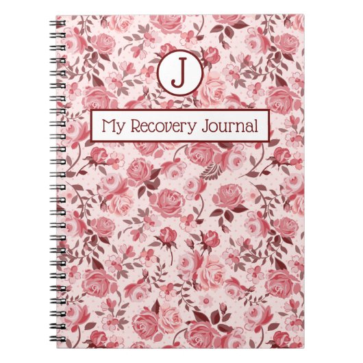 Journal de récupération Cahier Roses roses (Devant)