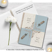 Journal de réflexion à motif floral et plume de co