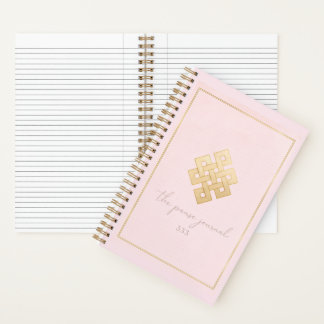 Journal de réflexion quotidienne rose et or