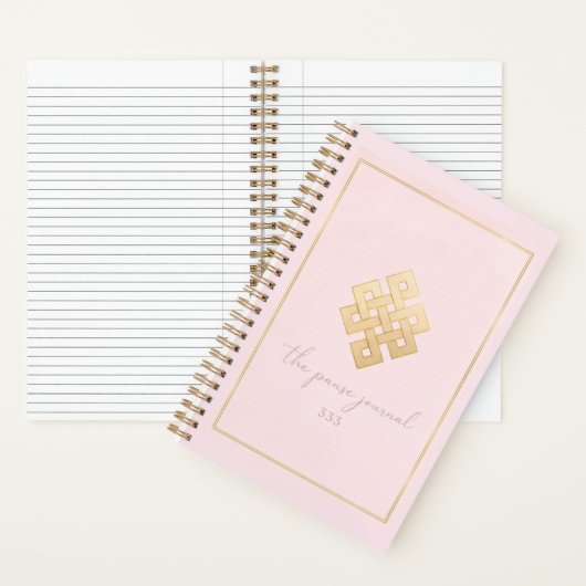 Journal de réflexion quotidienne rose et or (À l'intérieur)