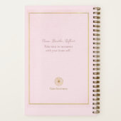 Journal de réflexion quotidienne rose et or (Verso)