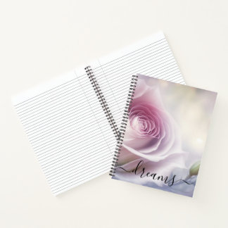 Journal de rêve de rose rose personnalisable